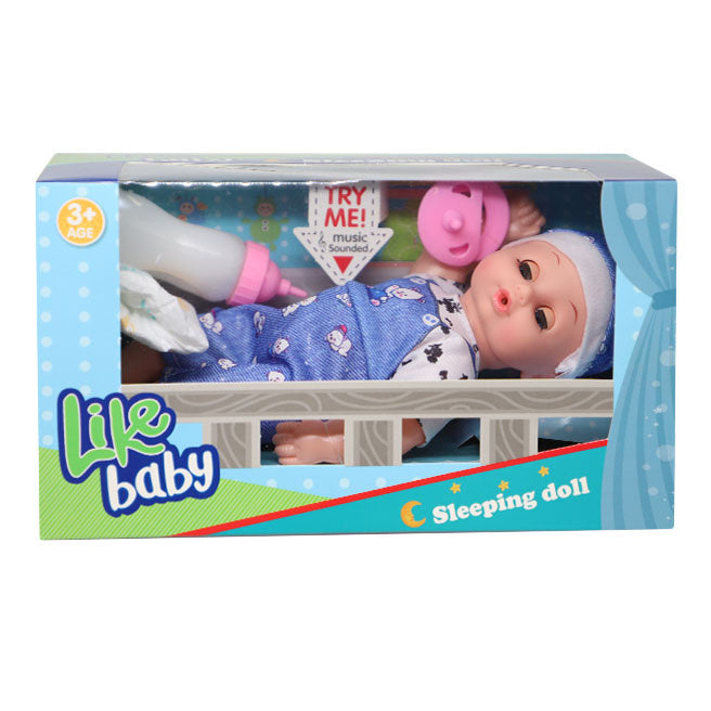 Păpușă bebeluș cu sticluță roz cod 902091, albă cod 909089