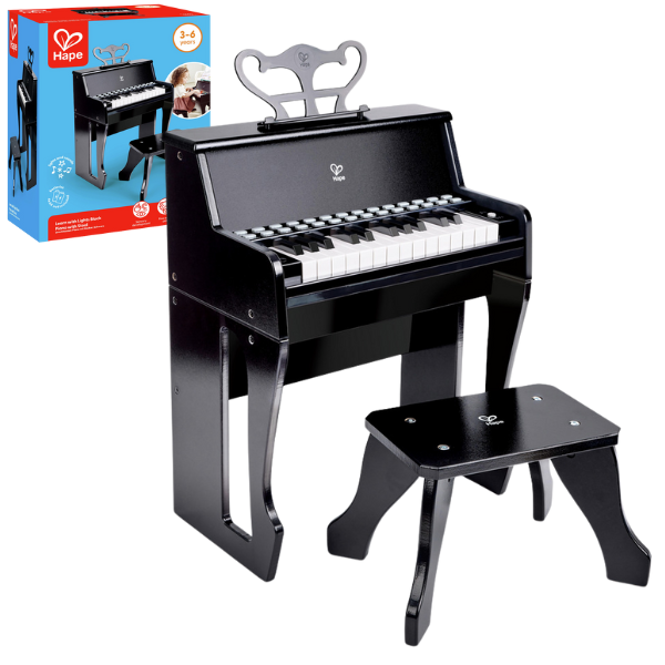 E0629 HAPE baby pian cu taburet, negru