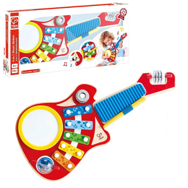 E0335 Chitară (Music Maker 6-in-1) lemn HAPE