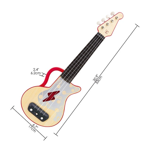 E0624 Chitara Ukulele cu lumini, Roșie 17 × 53 × 6 cm