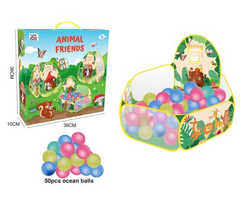 Cort de joacă cu mingi (50 buc), „Prietenii animalelor” 333A-170