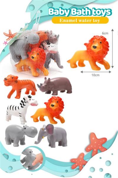 Jucarii din vinil "Animale salbatice", 6 buc P599-109