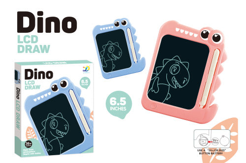 Интерактивный ЖК-планшет для рисования «Dino» 6,5 дюймов, розовый 623