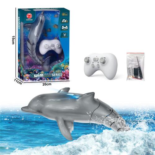 Delfin interactiv cu t/c, pulverizator de apa, USB 18006-42