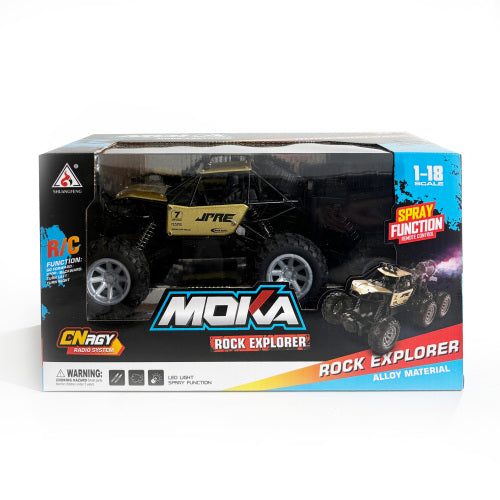 Металлическая машинка "Rock Crawler Spray" 1:18 с пультом управления, аккумулятор 2127