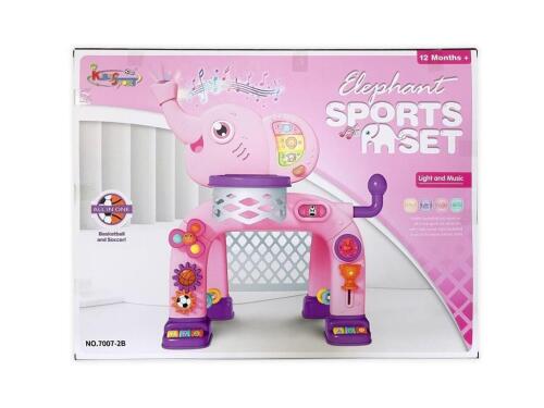 Suport interactiv de baschet „Elefant”, roz 7007-2B, albastru 7007-2A