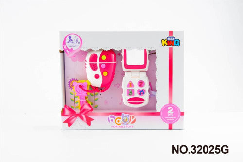 Set de jocuri cu telefon și chei, roz 32025G
