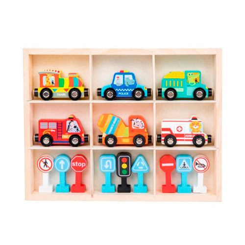 Set de masini din lemn S04A004