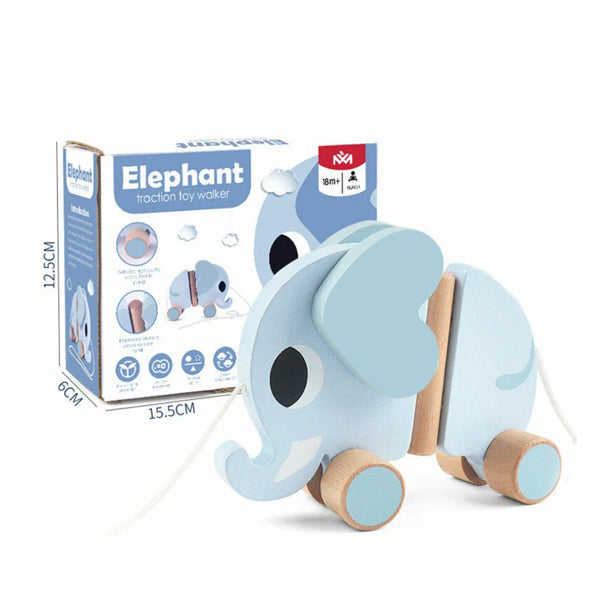 Leagan de elefant pentru bebelusi din lemn S05C001