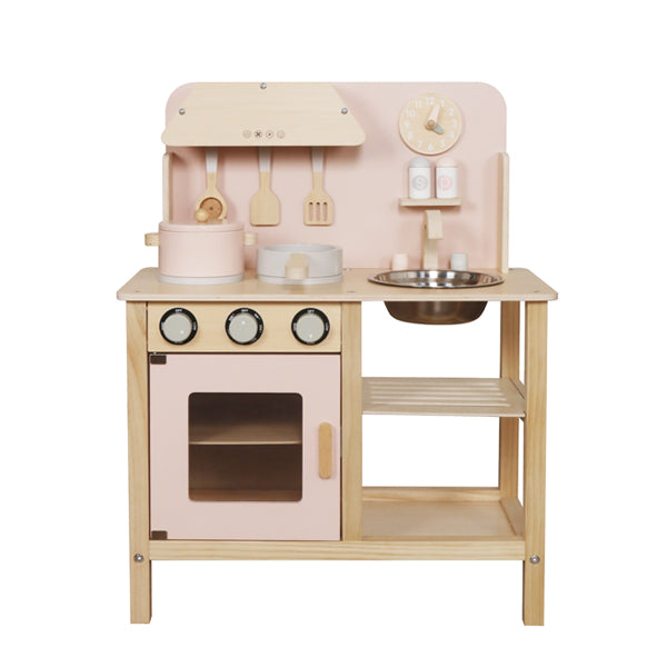 Bucatarie din lemn cu accesorii si functii 55*30*68cm, roza W10C502
