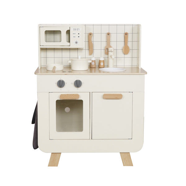 Bucatarie din lemn cu accesorii si functii 58*30*71.8 cm, alb W10K034