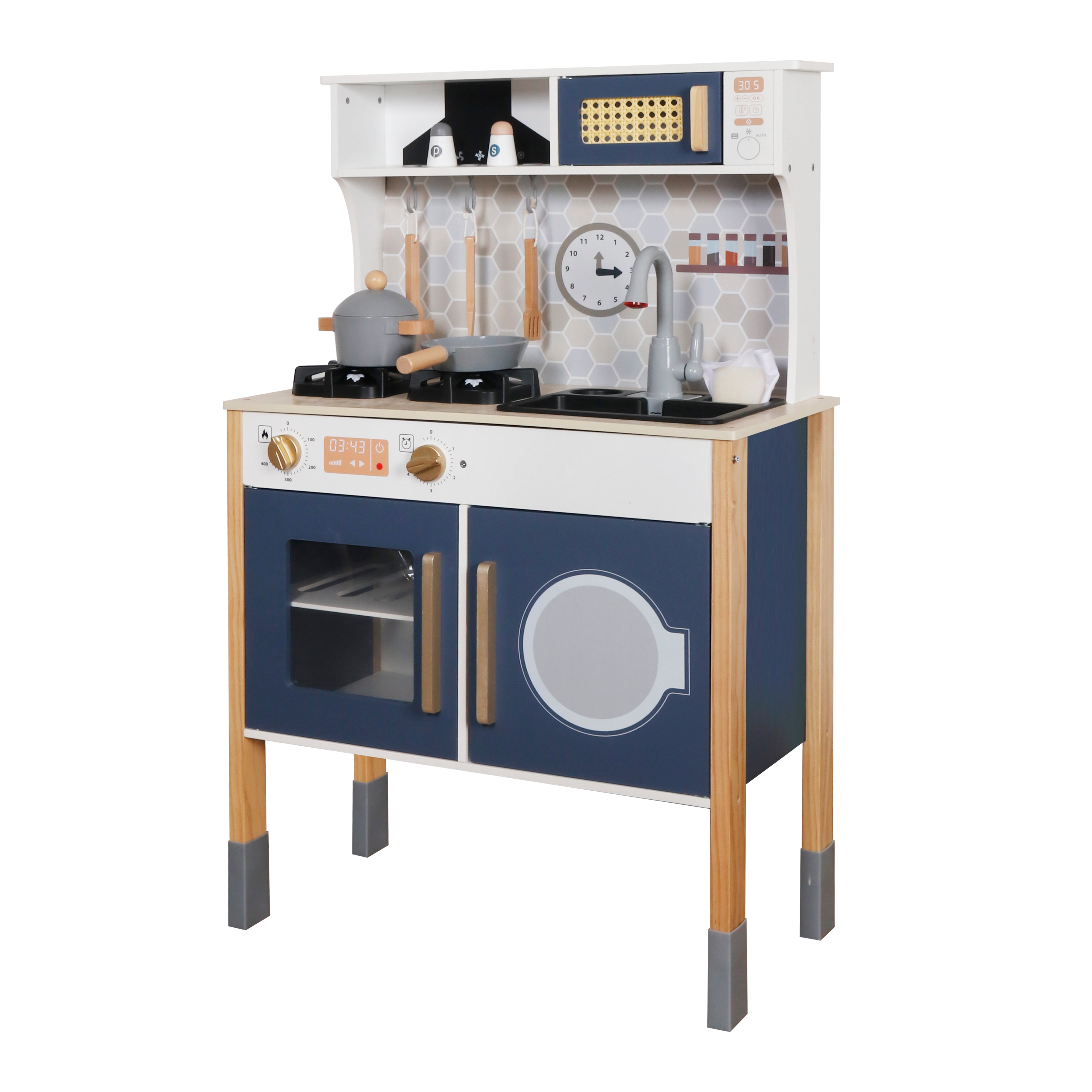 Bucatarie din lemn cu accesorii si functii 59,5 x 29,5 x 97 cm W10C948C