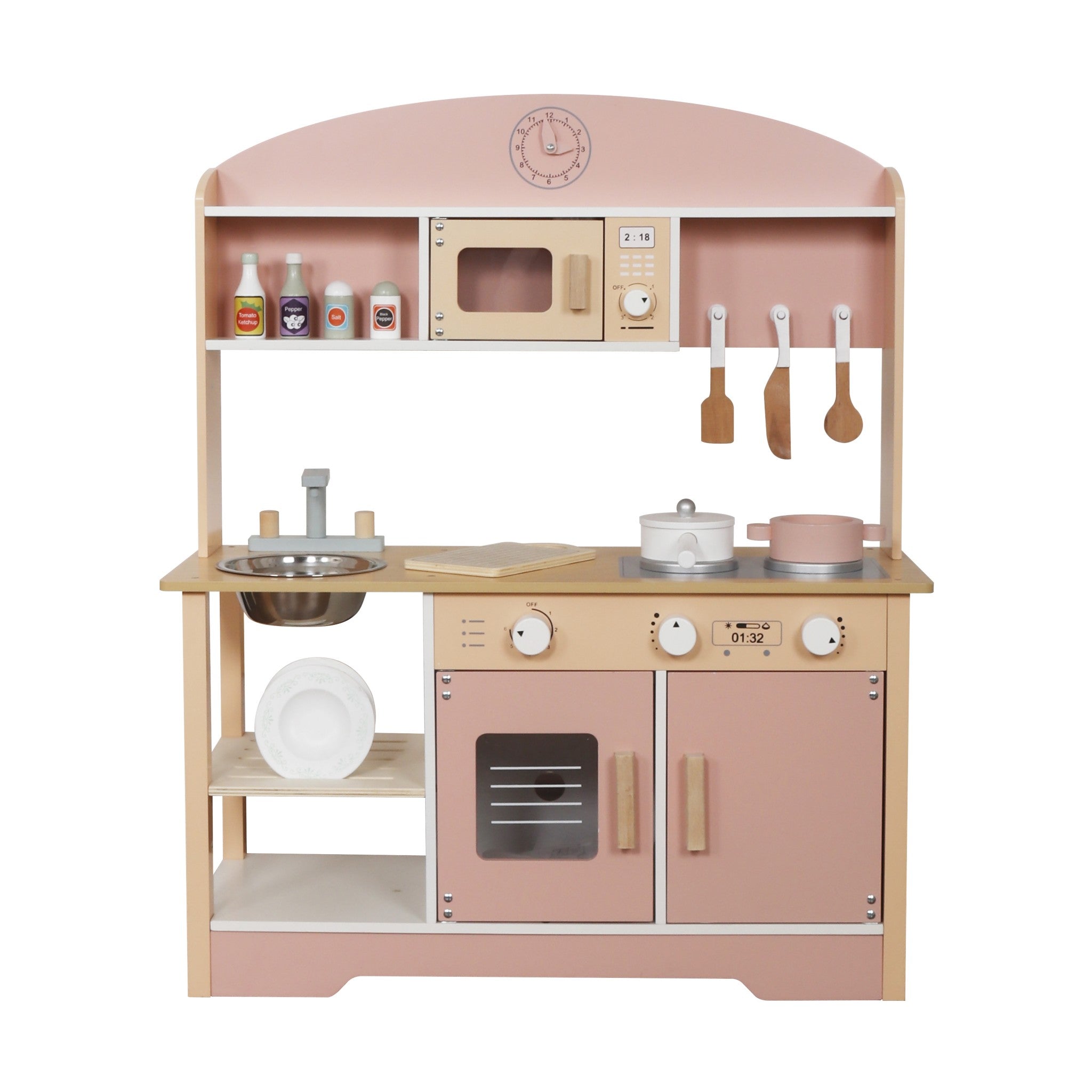 Bucatarie din lemn cu accesorii 68*25.6*81cm W10C573G