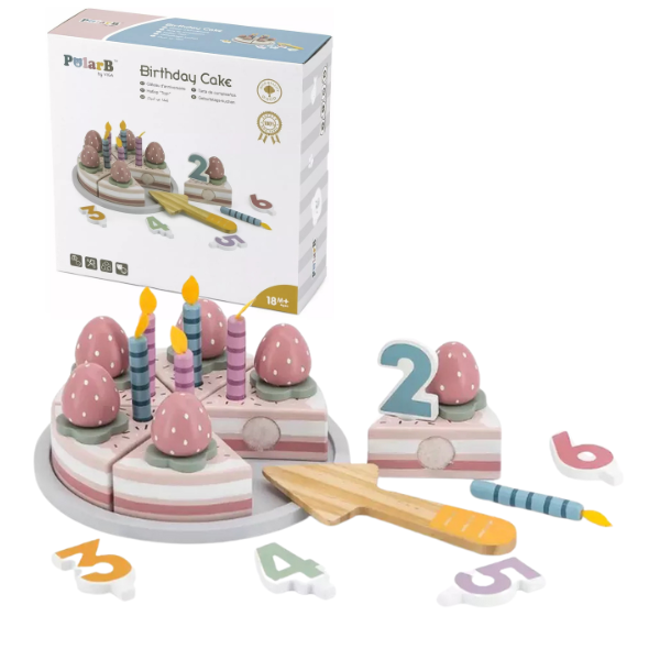 Set de joc din lemn „Tortă”, 25 piese 44060