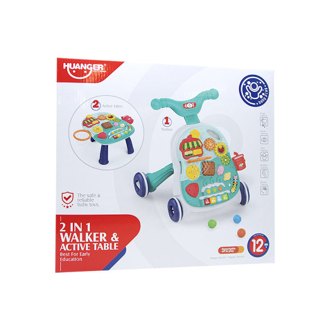 Игровой набор 2 в 1 стол-ходунки, зеленый цвет, код 612028