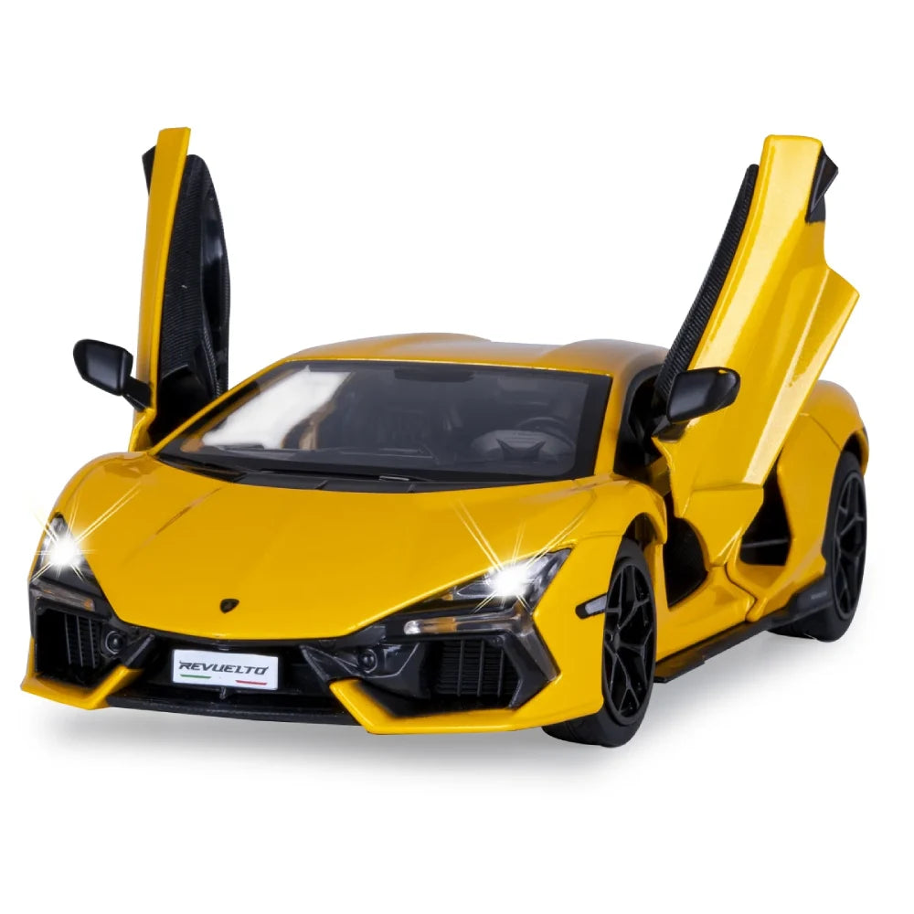 (68200A/2) 1:24 Lamborghini Revuelto желтый со звуками (двери открываются)