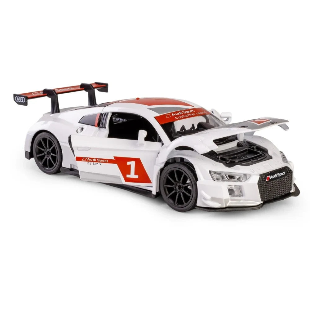 (68262A/1) 1:24 Audi R8 LMS белый со звуками (двери открываются)