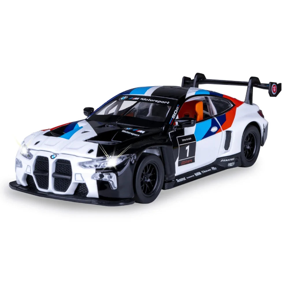 (68282A/2) 1:24 BMW M4 GT3 черный со звуками (двери открываются)