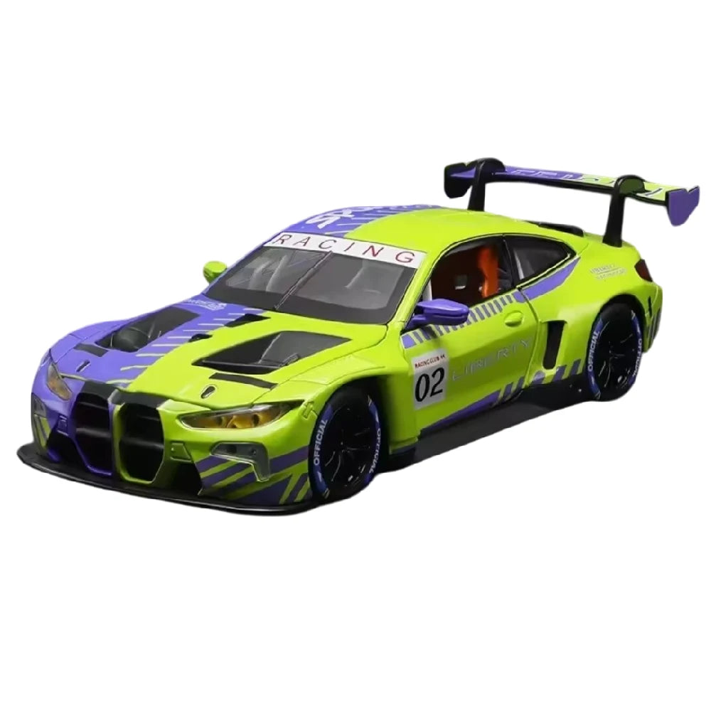 (68282A/3) 1:24 BMW M4 GT3 зеленый со звуками (двери открываются)