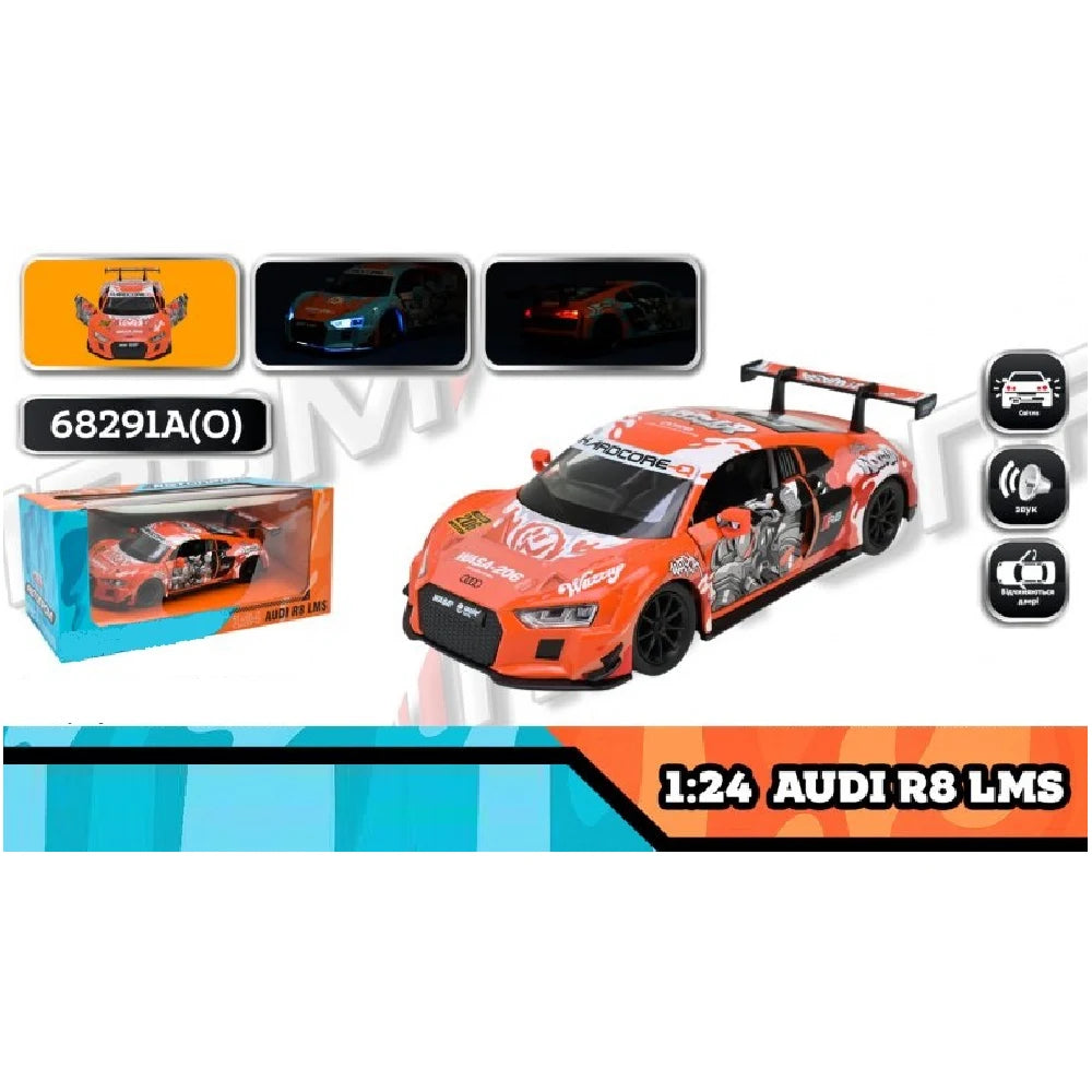 (68291A) 1:24 Audi R8 LMS со звуками (двери открываются)