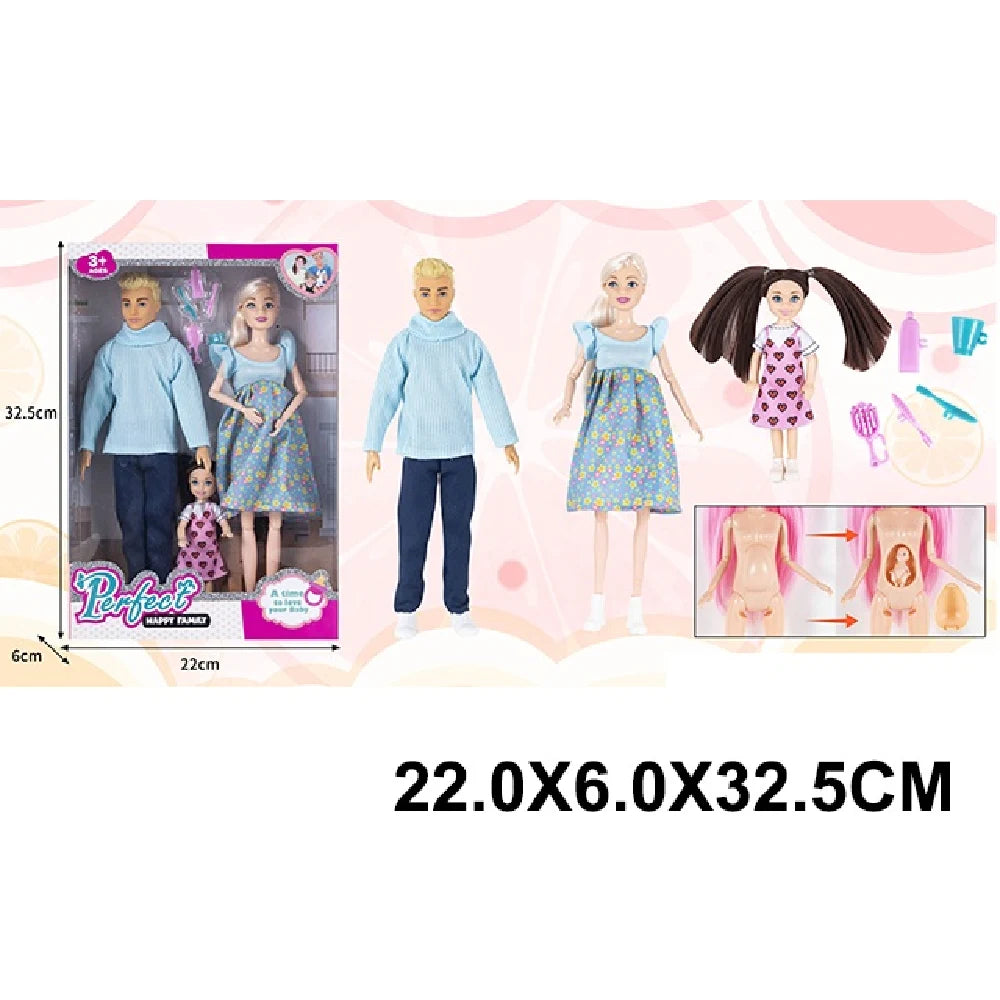 (04108) Set 3 papusi cu accesorii