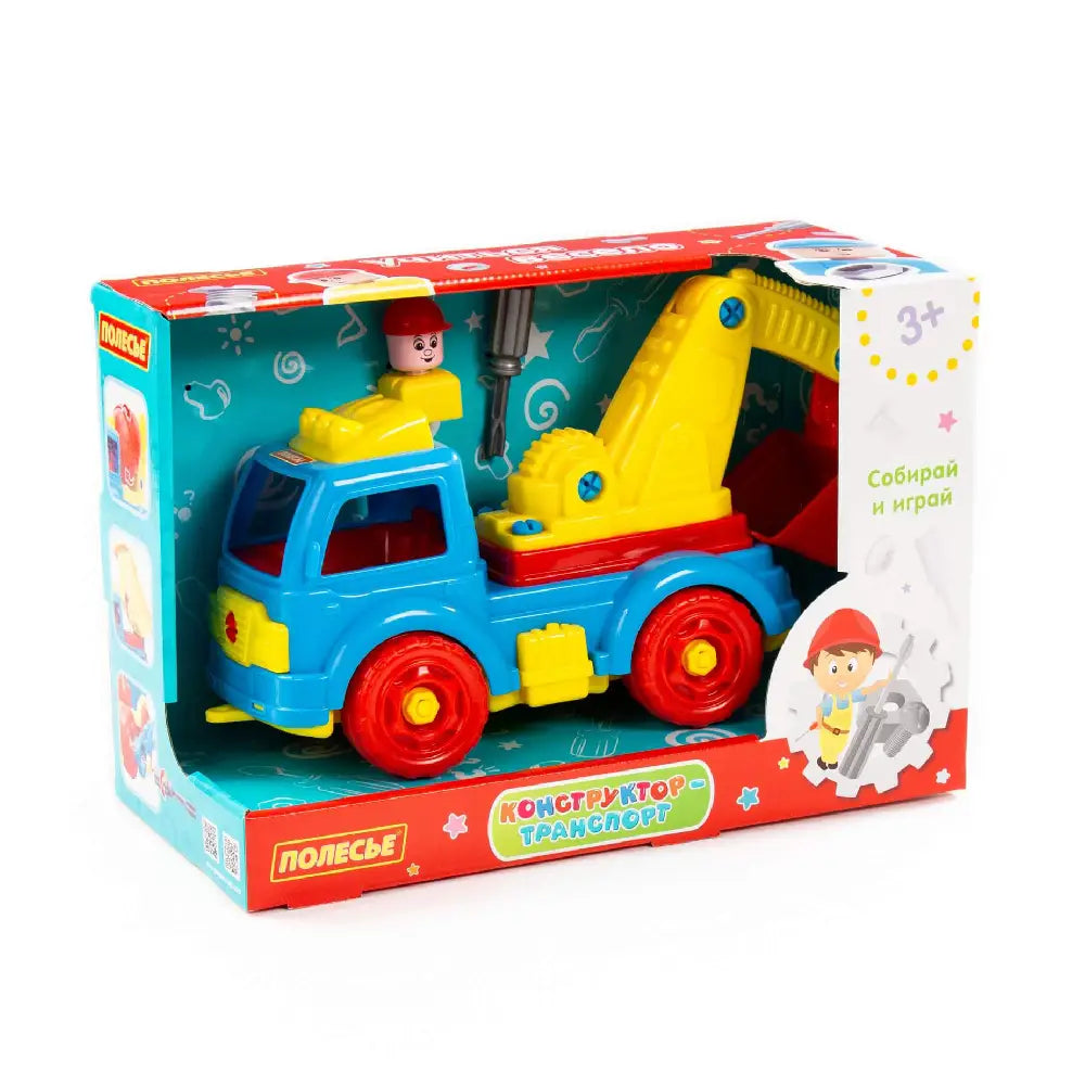 Camion excavator – constructor (34 piese) (cutie)335х132х195 mm (84835)