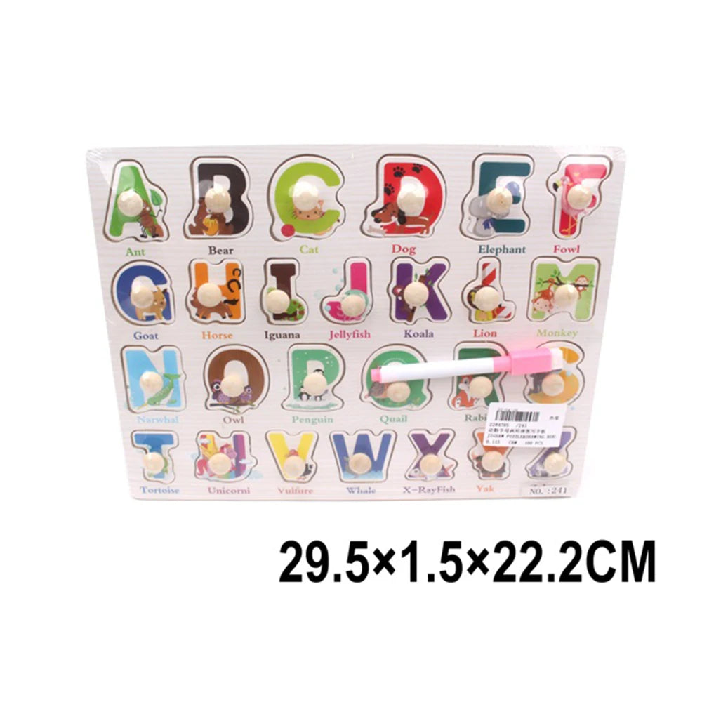 Puzzle din lemn+ tabla de desen (47854)