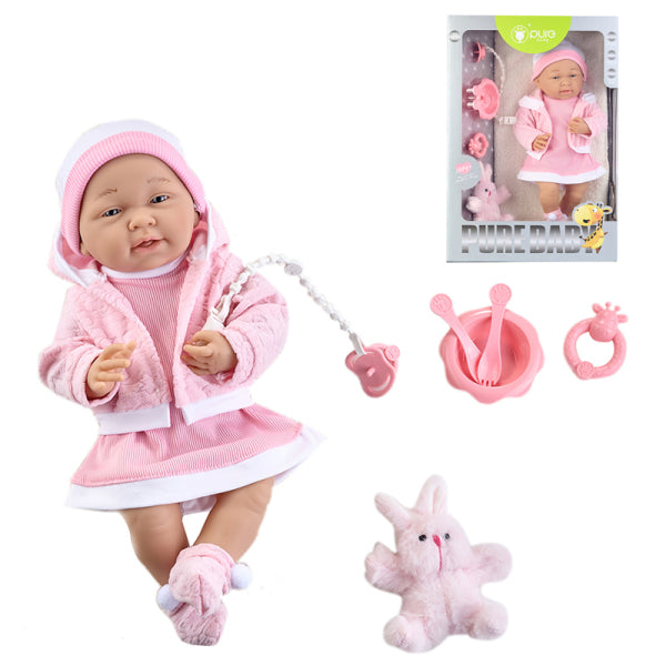 008721 Papusa vinil 40cm cu accesorii