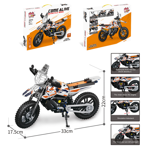 008829 Constructor motocicleta 514pcs