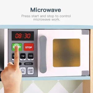 Bucătărie cu accesorii (21 piese) cu efecte sonore și luminoase, dimensiuni 61 x 30 x 95 cm, art. 55214