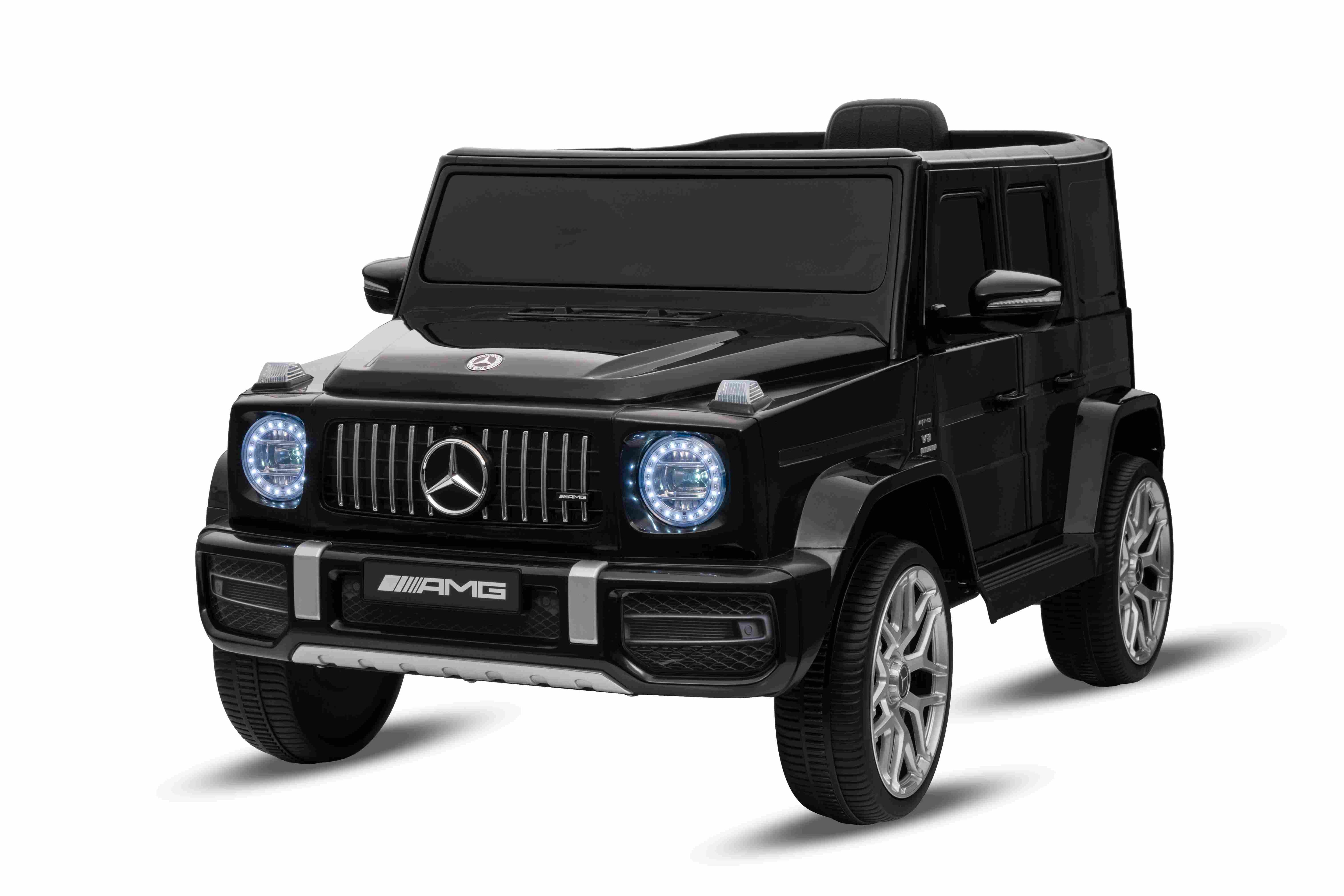 Черный электромобиль Mercedes S306