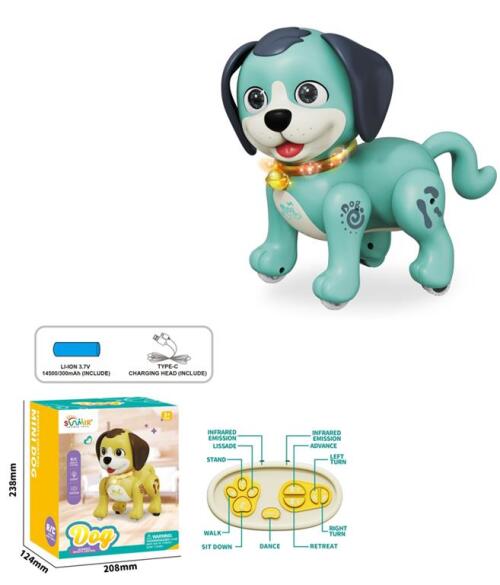 Игрушечная собака на пульте ДУ, USB, зеленая SM08L