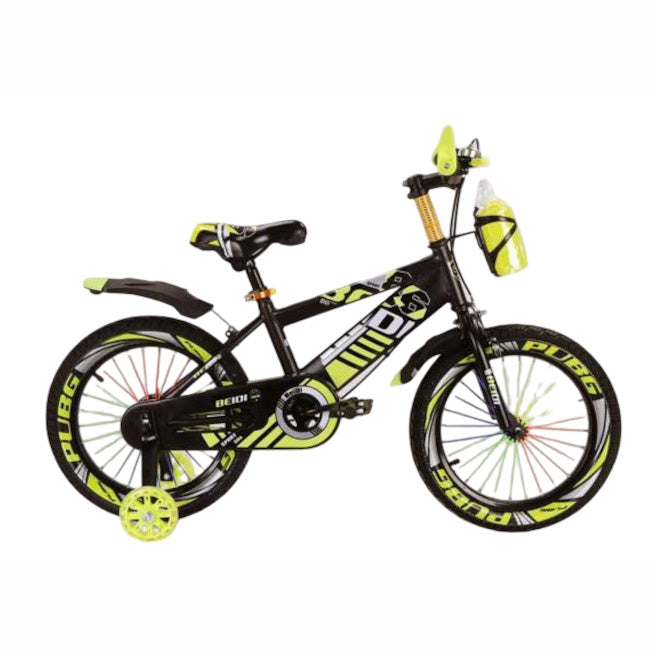 Bicicletă pentru copii cu 4 roți, 18 inch, galbenă cod 2292D,roșie cod 2291D,albastră cod 2293D