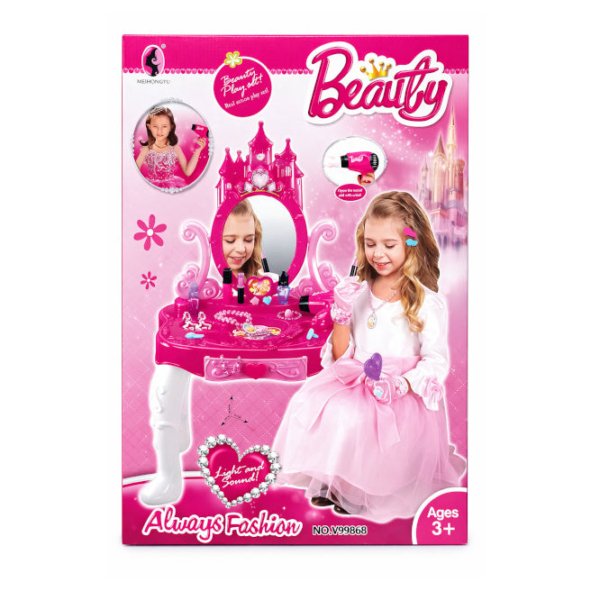 Set de joacă "Măsuță de cosmetică" cu accesorii, roz, cod 992601