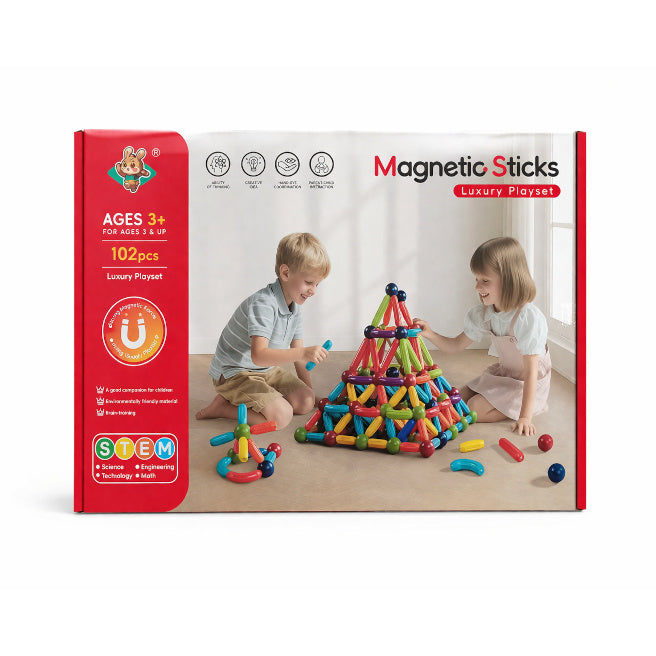 Магнитный конструктор Magnetic Sticks 102 детали, код 962100