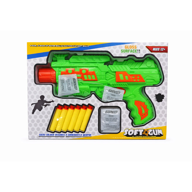 Водный пистолет с мягкими пулями EVA, зеленый, код 962179