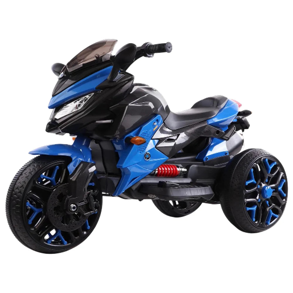 Motocicletă electrică pentru copii cu telecomandă, albastră (67899)