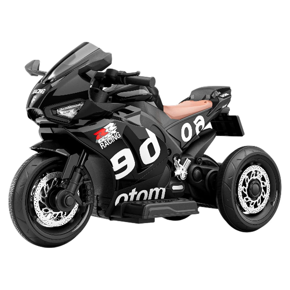 Motocicletă electrică pentru copii cu telecomandă, neagră (96307)
