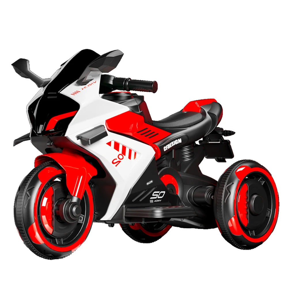Motocicletă electrică pentru copii cu telecomandă, roșie (85297)