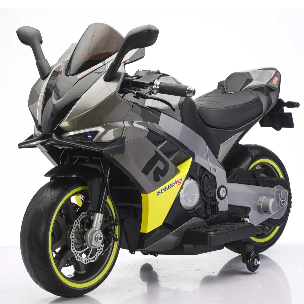 Motocicletă electrică pentru copii, gri (78962)