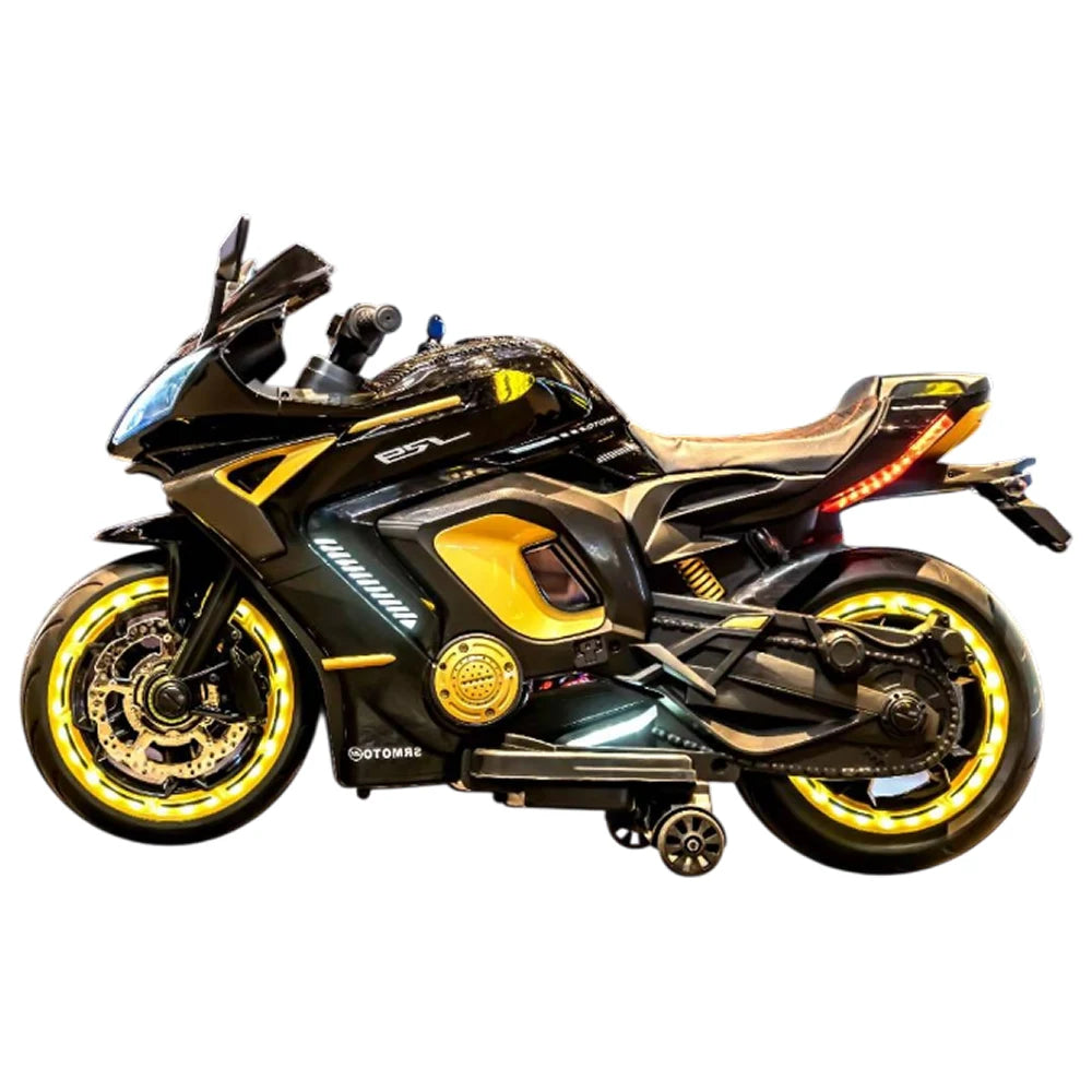 Motocicletă electrică pentru copii, neagră (63074)