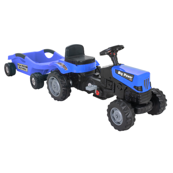 Tractor cu remorca Power, verde, 190 × 55 × 51 cm, 07320