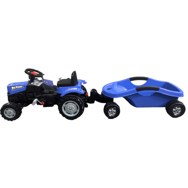 Tractor cu remorca Power, verde, 190 × 55 × 51 cm, 07320