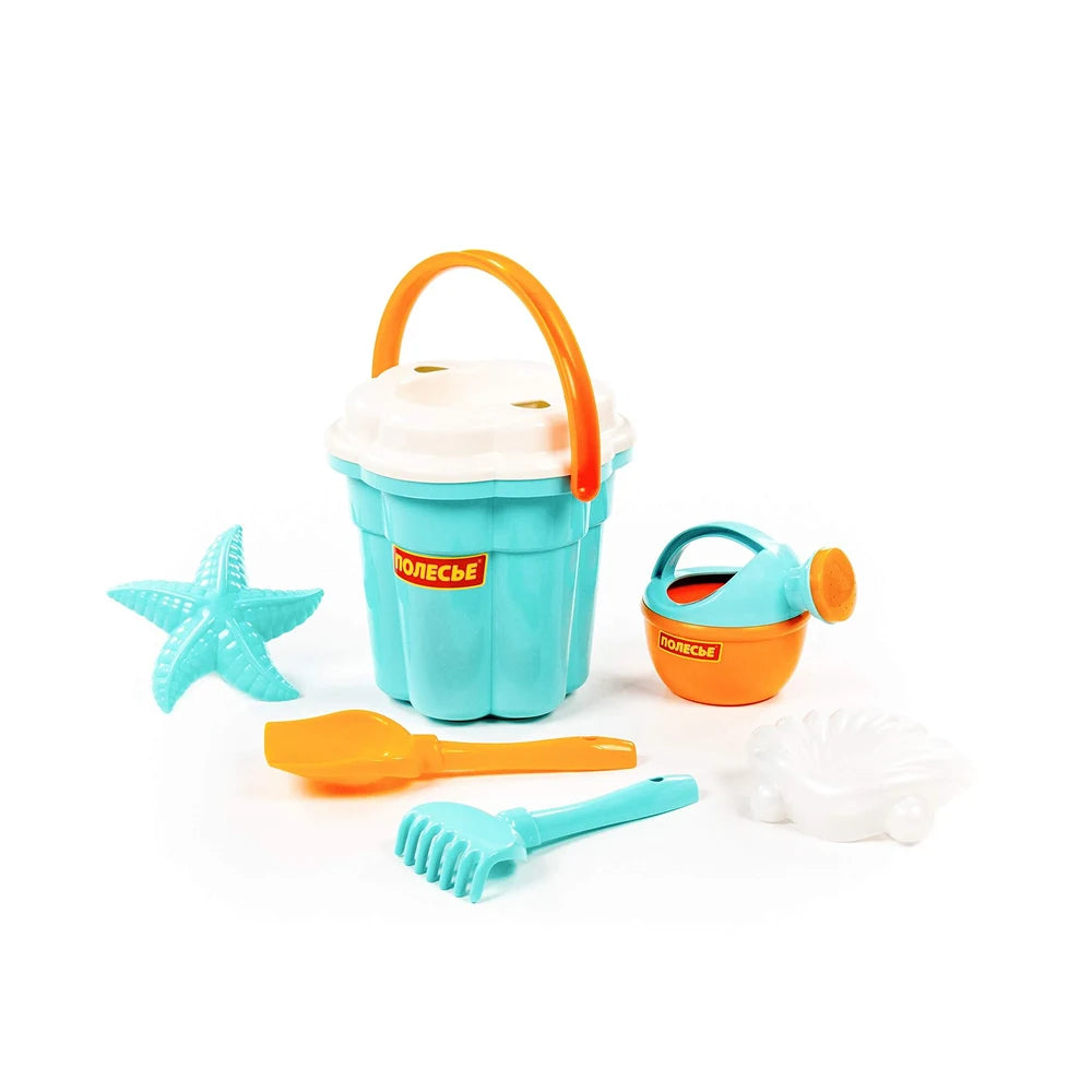 Set pentru nisip cu găletușă și accesorii, Polesie (93318) (93325)