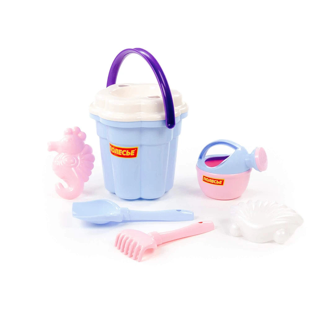 Set pentru nisip cu găletușă și accesorii, Polesie (93318) (93325)