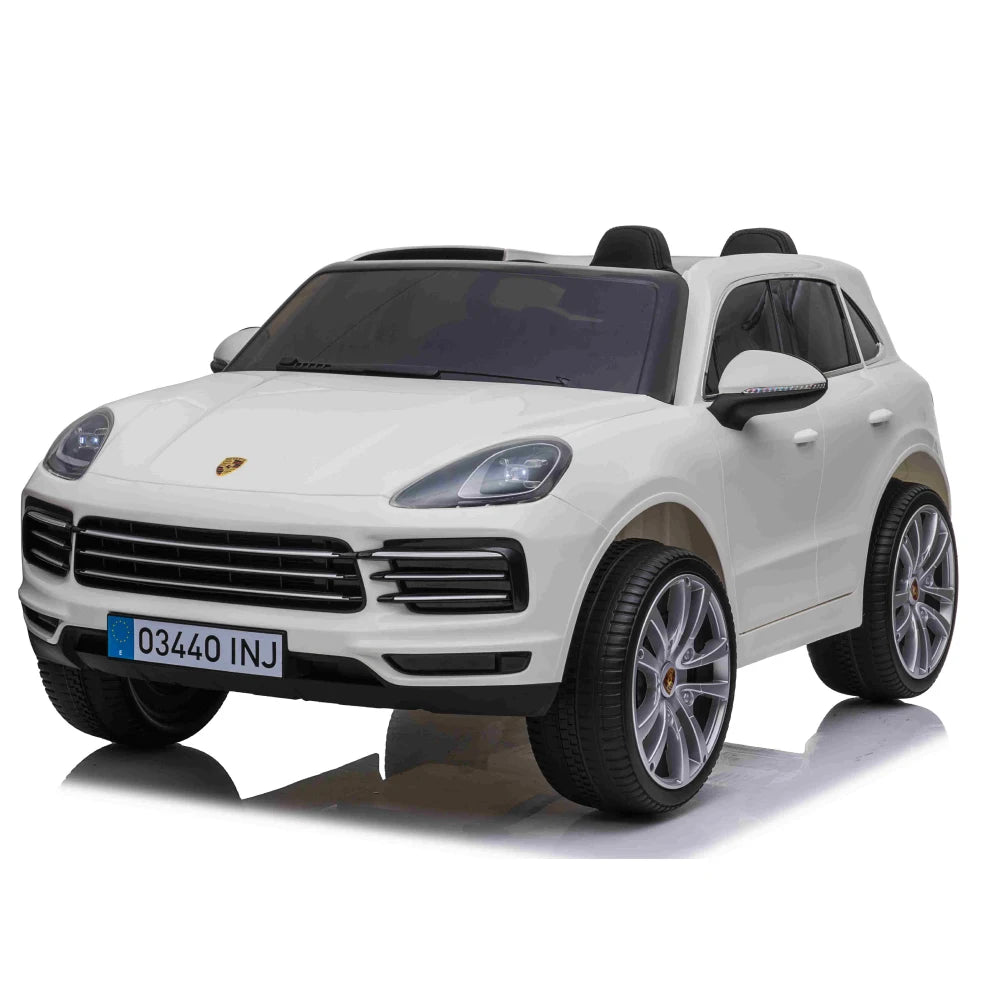 Mașină electrică Porsche Cayenne S, sarcină maximă 30 kg (scaune din piele, 12V7Ah*1, Bluetooth, 2 motoare, telecomandă, roți moi - EVA, dimensiuni 134 x 81,5 x 58 cm) Art. JJ2128
