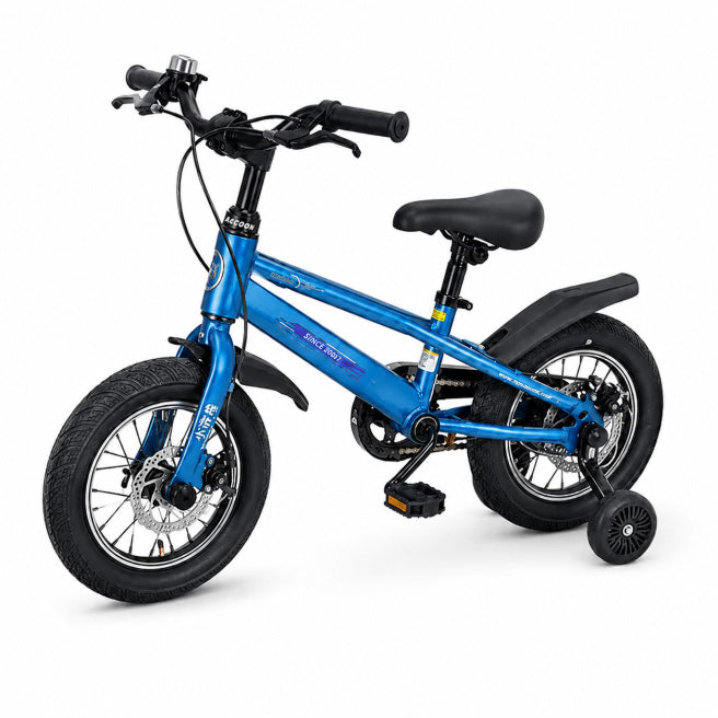 Bicicleta 14", cu 4 roti, albastra, cod 2712D