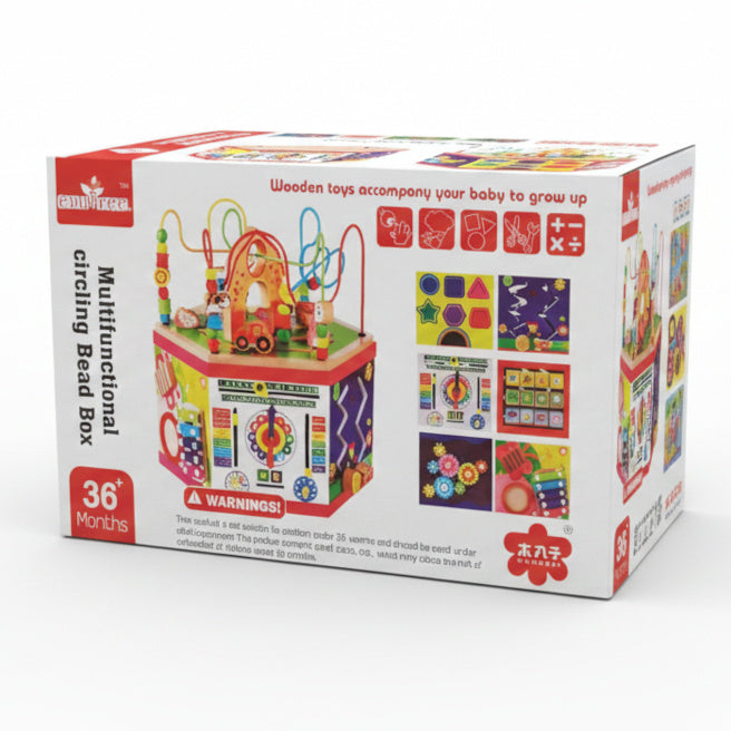 Cub labirint educativ din lemn – Căsuță, cod 1504D
