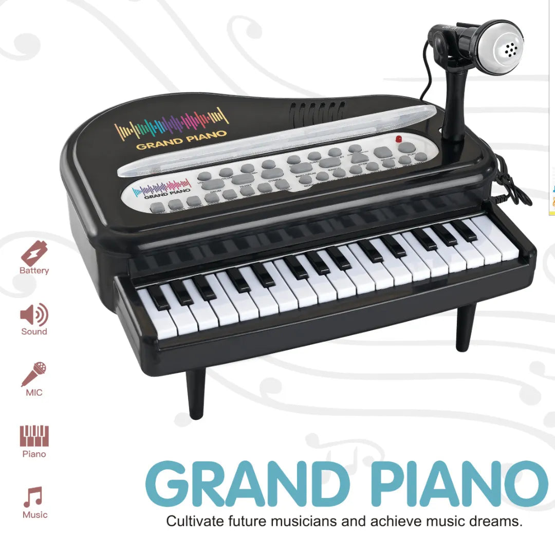 Pian Electronic Grand Piano cu Microfon și Funcții Muzicale 21935tt