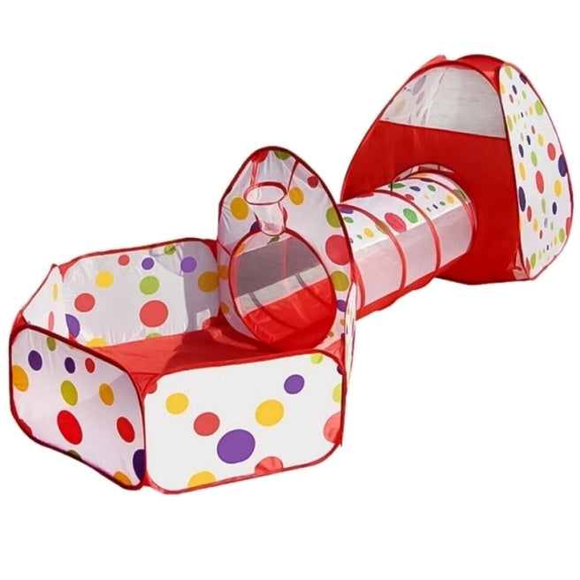 Tunel pentru copii "Baloane" 258X90X95 cm, rosu, cod 183028